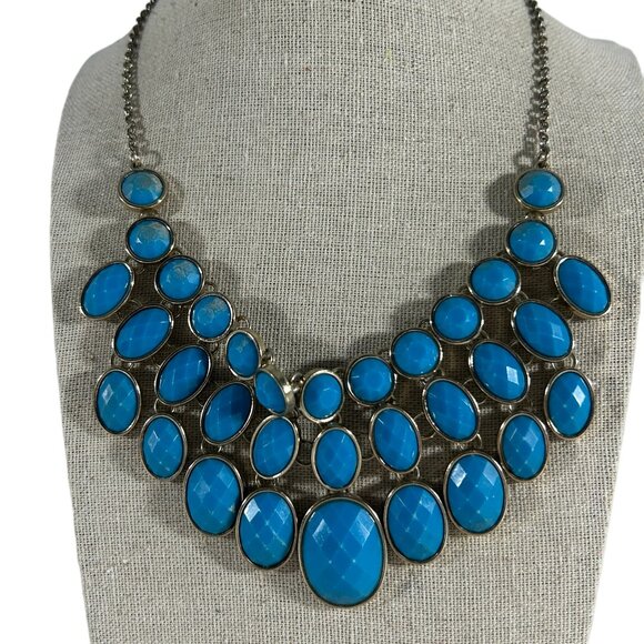 Lot 10 Beaded Necklaces Colorful Costume Jewelry Bib Style Multicolor Chunky - Picture 8 of 16